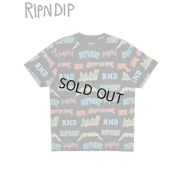 画像1: 【ラストMのみ】RIPNDIP (リップンディップ) “ROCK & NERM TEE” (1)