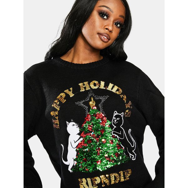 RIPNDIP (リップンディップ) “LITMAS TREE KNITTED SWEATER
