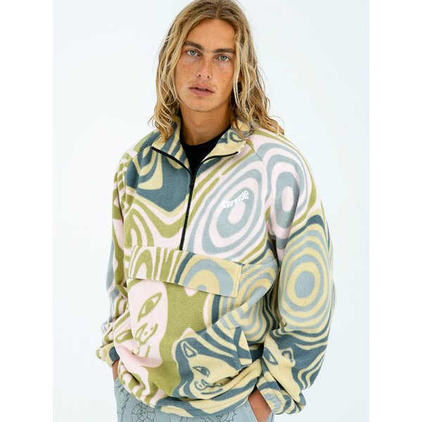 画像7: 【ラストXLのみ】RIPNDIP (リップンディップ) “HYPNOTIC BRUSHED FLEECE HALF ZIP” (7)