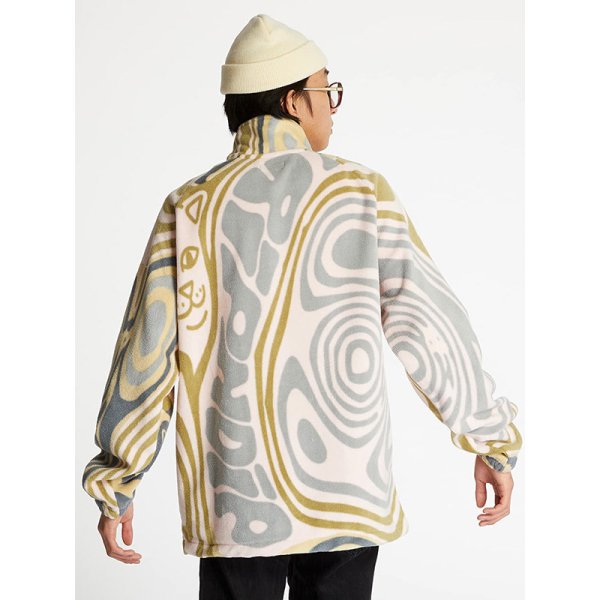 画像9: 【ラストXLのみ】RIPNDIP (リップンディップ) “HYPNOTIC BRUSHED FLEECE HALF ZIP” (9)