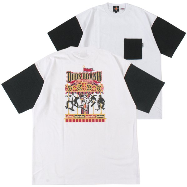 画像1: 【ラストLのみ】BUDS（バッズ）“SKATE GO ROUND TEE” (1)