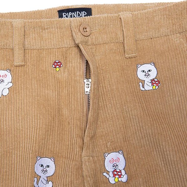 画像4: 【ラストMのみ】RIPNDIP (リップンディップ) “Hello Nermy Corduroy Embroidered Pants” (4)