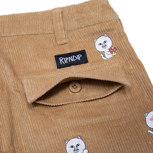 画像6: 【ラストMのみ】RIPNDIP (リップンディップ) “Hello Nermy Corduroy Embroidered Pants” (6)