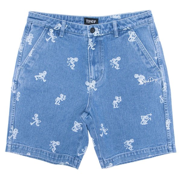 画像1: 【ラスト32 / Mのみ】RIPNDIP (リップンディップ) “DANCE PARTY DENIM SHORTS” (1)