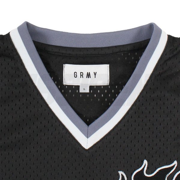 画像7: 【ラストLのみ】GRIMEY / GRMY (グライミー) “TRESPASS V NECK MESH TEE” (7)