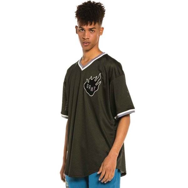 画像13: 【ラストLのみ】GRIMEY / GRMY (グライミー) “TRESPASS V NECK MESH TEE” (13)