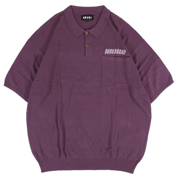 画像1: 【ラストLのみ】BUDS（バッズ）“KNIT BIG POLO SHIRT” (1)