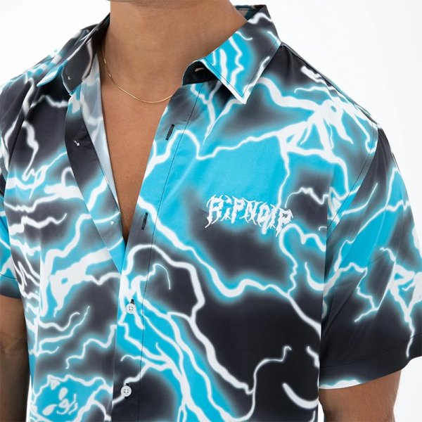 画像7: 【ラストLのみ】RIPNDIP (リップンディップ) “NIKOLA SHORT SLEEVE BUTTON UP” (7)