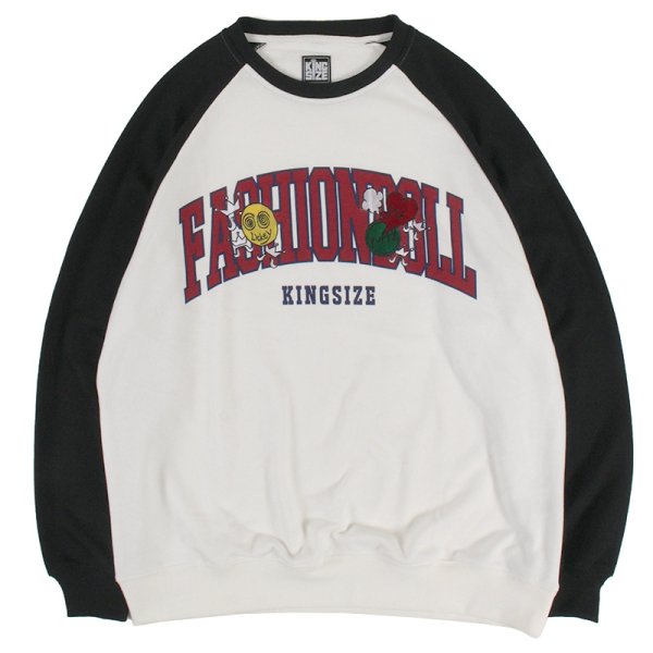 画像1: KINGSIZE（キングサイズ）“FASHIONDOLL RAGLAN CREW” (1)