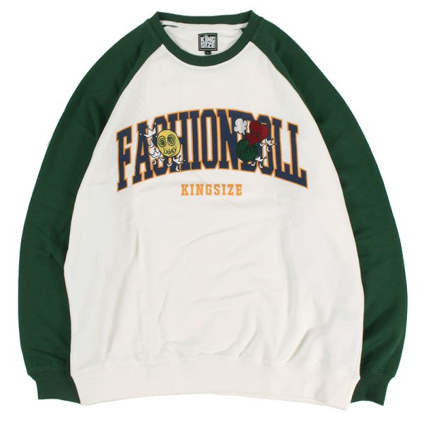 画像1: KINGSIZE（キングサイズ）“FASHIONDOLL RAGLAN CREW” (1)