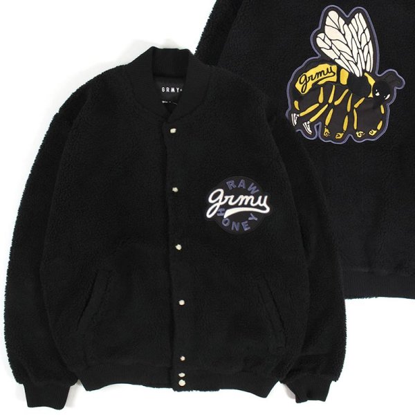 画像2: 【ラストLのみ】GRIMEY / GRMY (グライミー) “HIVE SHERPA BUTTON SWEATSHIRT” (2)