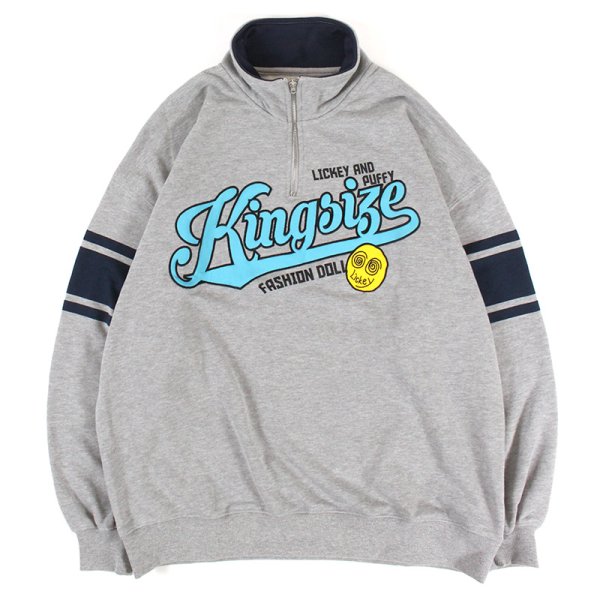 画像1: 【ラストXLのみ】KINGSIZE（キングサイズ）“HALF ZIP SWEAT” (1)