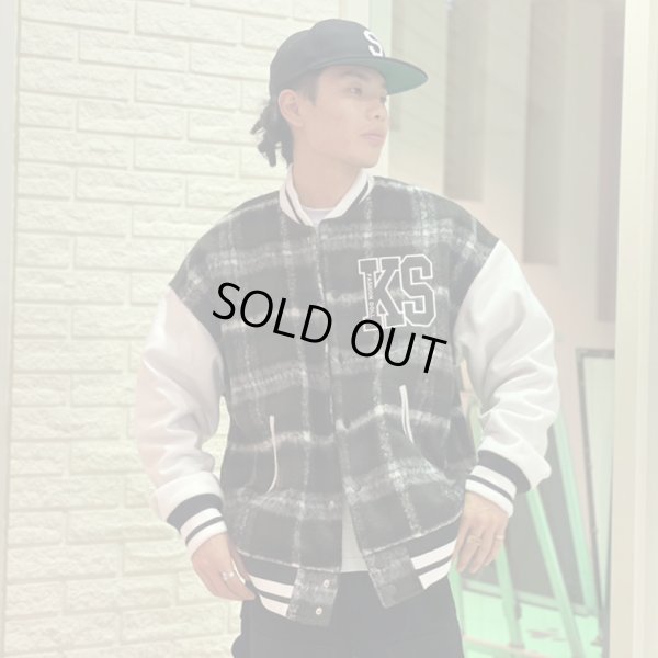 画像12: 【ラストLのみ】KINGSIZE（キングサイズ）“CHECK STADIUM JACKET” (12)