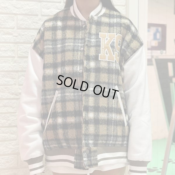 画像13: 【ラストXLのみ】KINGSIZE（キングサイズ）“CHECK STADIUM JACKET” (13)