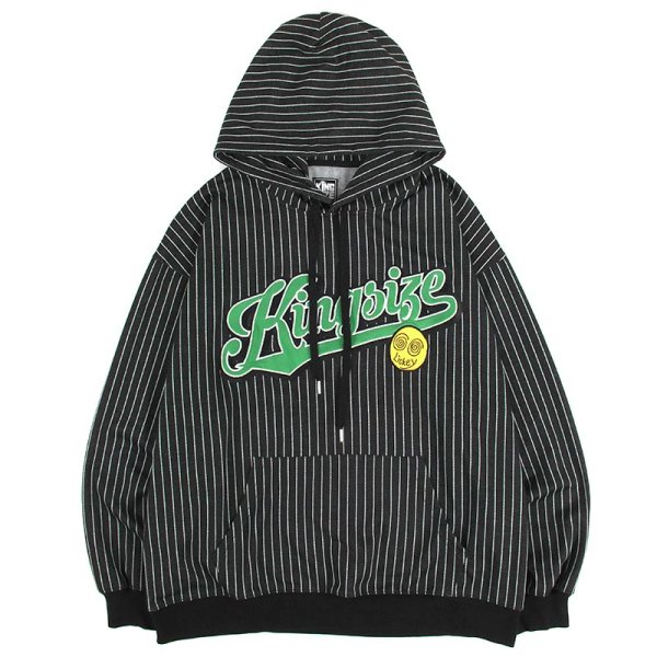 画像1: 【ラストLのみ】KINGSIZE（キングサイズ）“STRIPE HOODY” (1)
