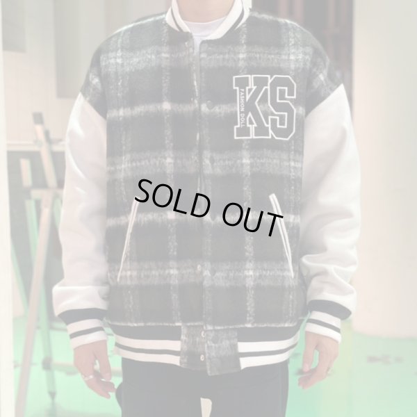 画像13: 【ラストLのみ】KINGSIZE（キングサイズ）“CHECK STADIUM JACKET” (13)