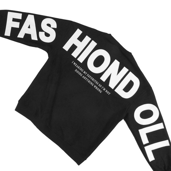 画像4: 【ラストLのみ】KINGSIZE(キングサイズ)“FASHION DOLL CREW SWEAT” (4)