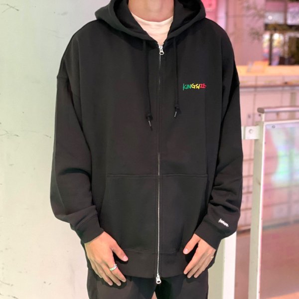 画像15: 【ラストMのみ】KINGSIZE（キングサイズ）“RASTA LOGO ZIP HOOD” (15)