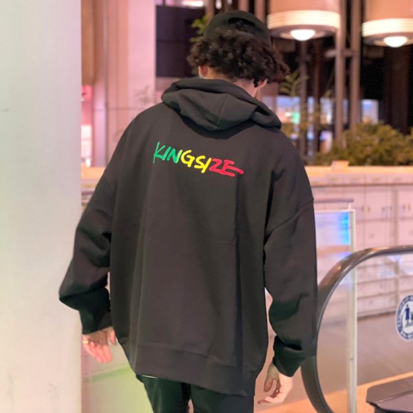 画像14: 【ラストMのみ】KINGSIZE（キングサイズ）“RASTA LOGO ZIP HOOD” (14)