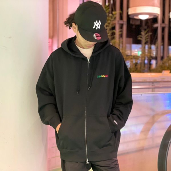 画像13: 【ラストMのみ】KINGSIZE（キングサイズ）“RASTA LOGO ZIP HOOD” (13)