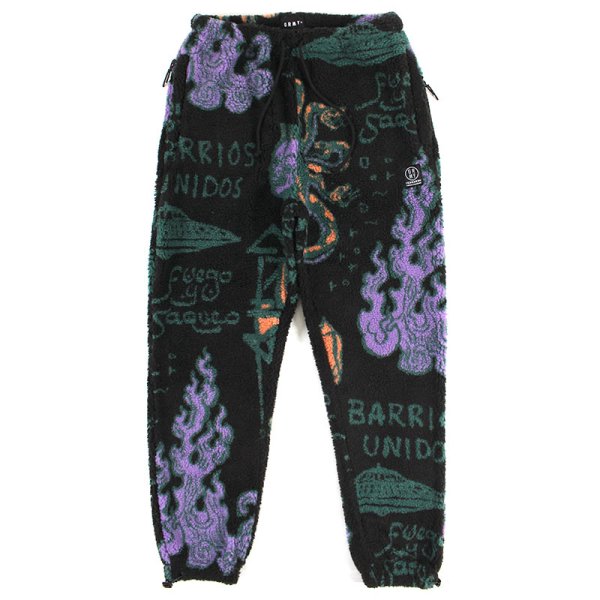 画像2: 【ラストMのみ】GRIMEY / GRMY (グライミー) “LOST BOYS ALL OVER JACQUARD SHERPA PANTS” (2)