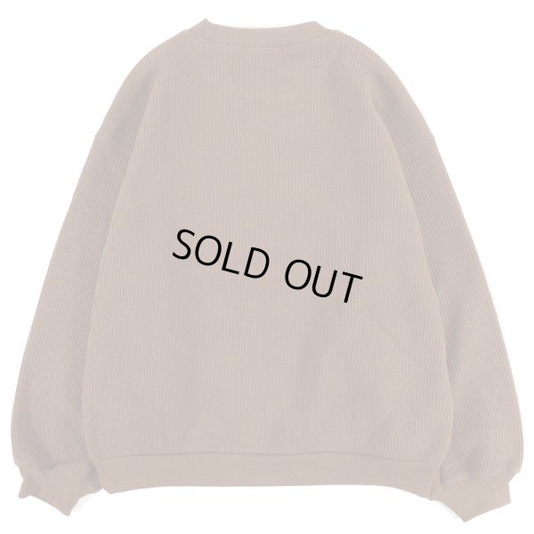 画像2: 【ラストLのみ】BUDS（バッズ）“WAFFLE HUTON CREW NECK” (2)