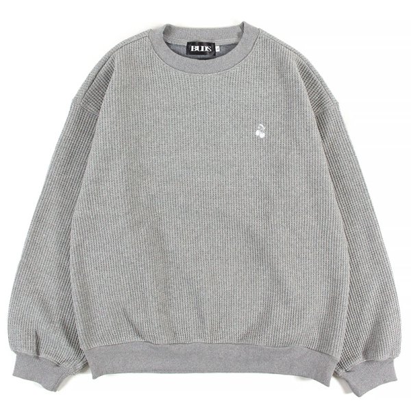 画像1: BUDS（バッズ）“WAFFLE HUTON CREW NECK” (1)
