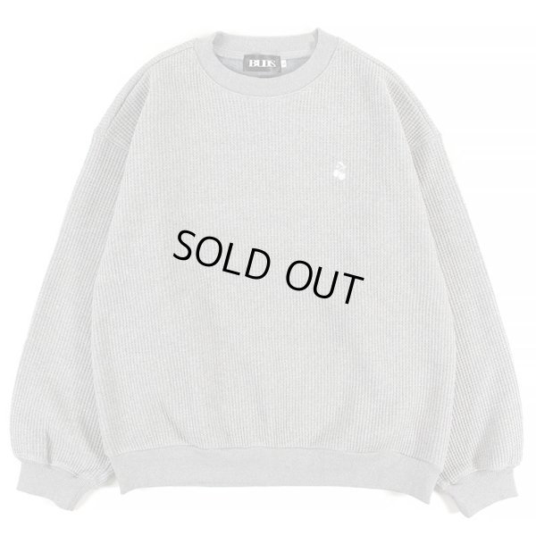 画像1: BUDS（バッズ）“WAFFLE HUTON CREW NECK” (1)