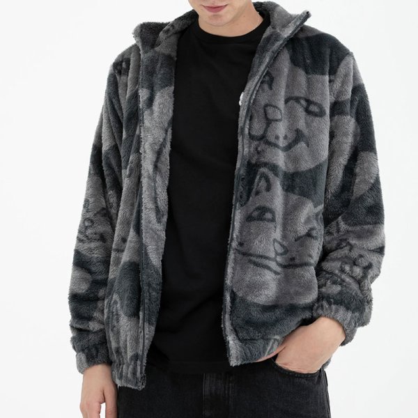 画像5: 【ラストLのみ】RIPNDIP (リップンディップ) “MANY FACES SHERPA JACKET” (5)