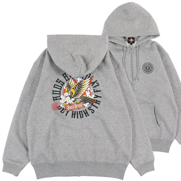 画像1: 【ラストXLのみ】BUDS（バッズ）“EAGLE ZIP HOOD” (1)