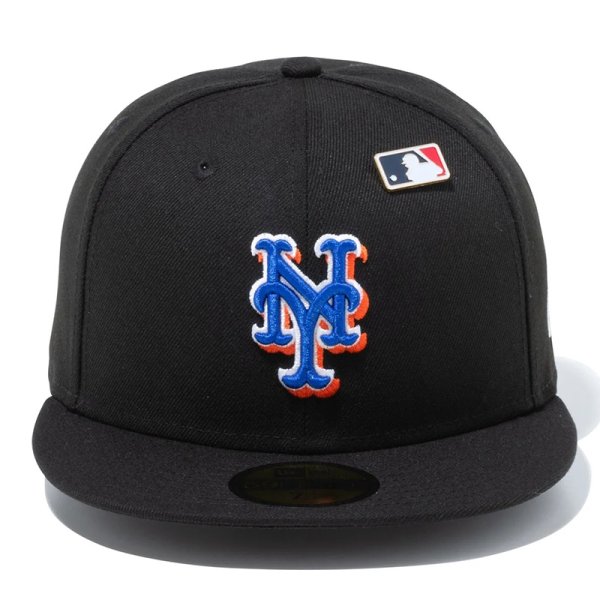 画像2: 【ラスト7 5/8 (60.6cm)のみ】NEWERA(ニューエラ)“59FIFTY MLB Pins ニューヨーク・メッツ ブラック” (2)