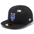画像1: 【ラスト7 5/8 (60.6cm)のみ】NEWERA（ニューエラ）“59FIFTY MLB Pins ニューヨーク・メッツ ブラック” (1)
