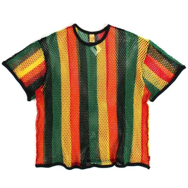 画像1: 【ラストM / Lのみ】SPECIAL1 (スペシャル ワン) “STRIPE MARINA TEE -REDxGOLDxGREENxBLACK-” (1)