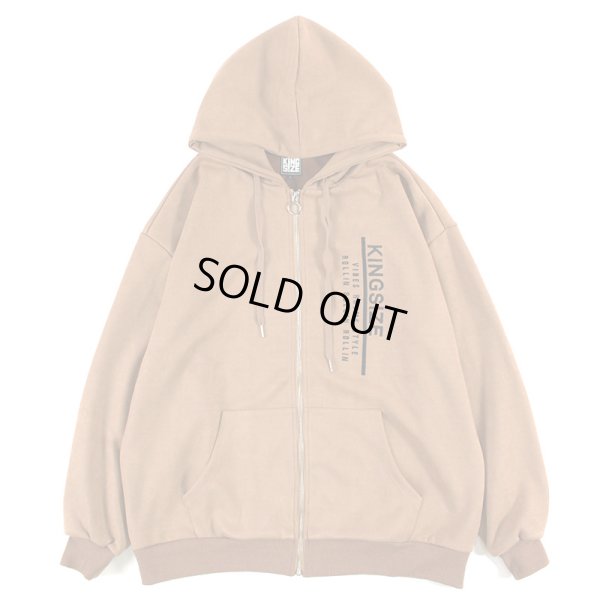 画像1: 【ラストLのみ】KINGSIZE（キングサイズ）“ROLLIN ZIP HOOD” (1)