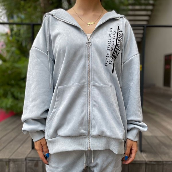 画像14: 【ラストXLのみ】KINGSIZE(キングサイズ)“ROLLIN ZIP HOOD” (14)
