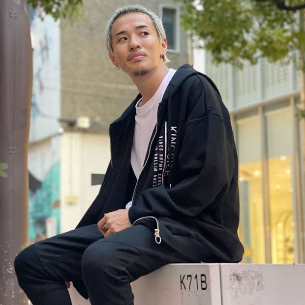 画像12: 【ラストLのみ】KINGSIZE（キングサイズ）“ROLLIN ZIP HOOD” (12)