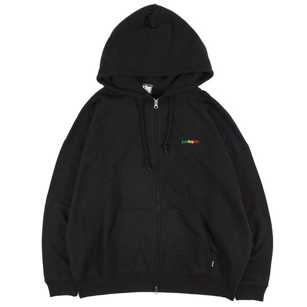 画像1: 【ラストMのみ】KINGSIZE（キングサイズ）“RASTA LOGO ZIP HOOD” (1)