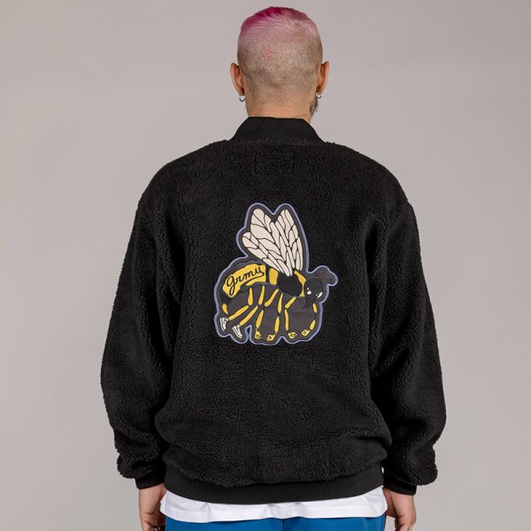 画像19: 【ラストLのみ】GRIMEY / GRMY (グライミー) “HIVE SHERPA BUTTON SWEATSHIRT” (19)