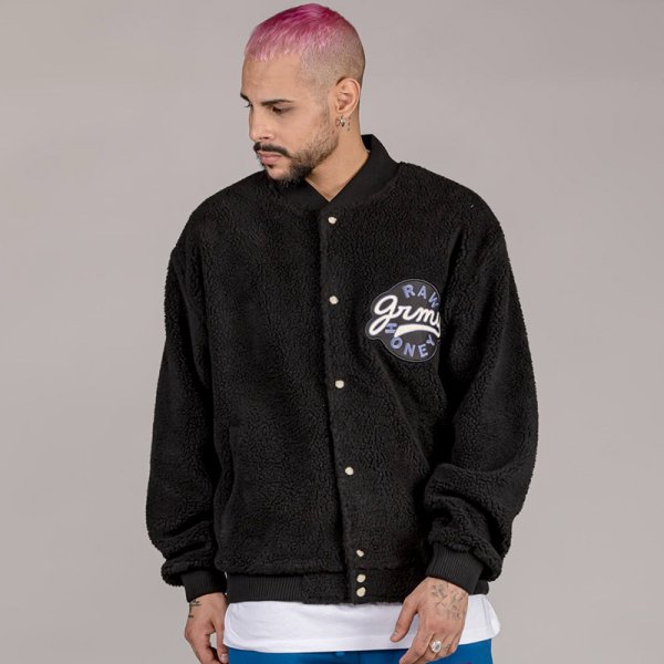 画像15: 【ラストLのみ】GRIMEY / GRMY (グライミー) “HIVE SHERPA BUTTON SWEATSHIRT” (15)