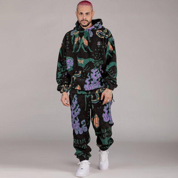 画像18: 【ラストMのみ】GRIMEY / GRMY (グライミー) “LOST BOYS ALL OVER JACQUARD SHERPA PANTS” (18)