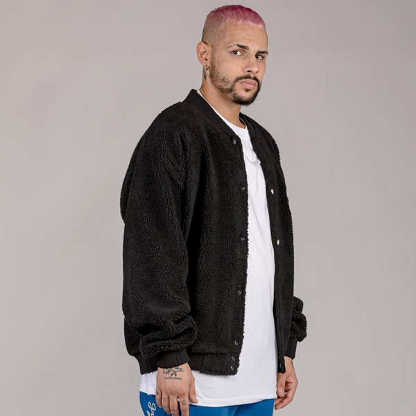 画像18: 【ラストLのみ】GRIMEY / GRMY (グライミー) “HIVE SHERPA BUTTON SWEATSHIRT” (18)