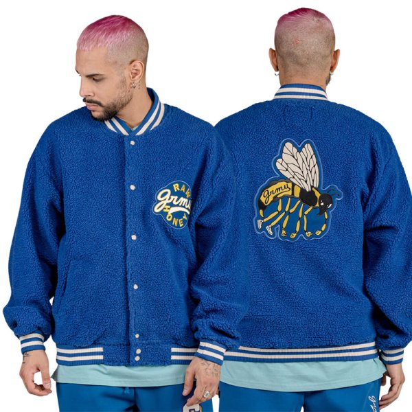 画像1: GRIMEY / GRMY (グライミー) “HIVE SHERPA BUTTON SWEATSHIRT” (1)