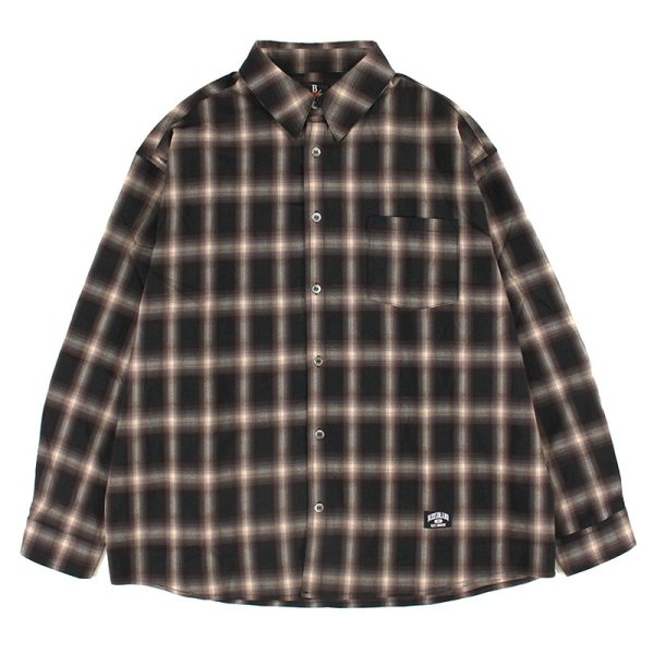 画像1: 【ラストXLのみ】BUDS（バッズ）“OMBRE CHECK LOOSE SHIRTS” (1)