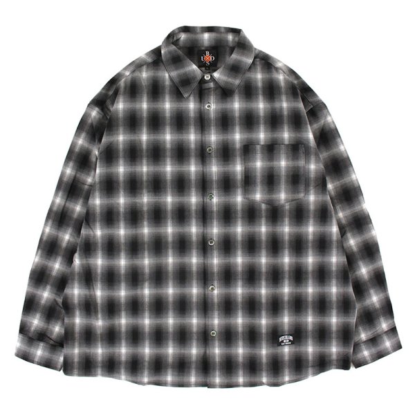 画像1: 【ラストXLのみ】BUDS（バッズ）“OMBRE CHECK LOOSE SHIRTS” (1)