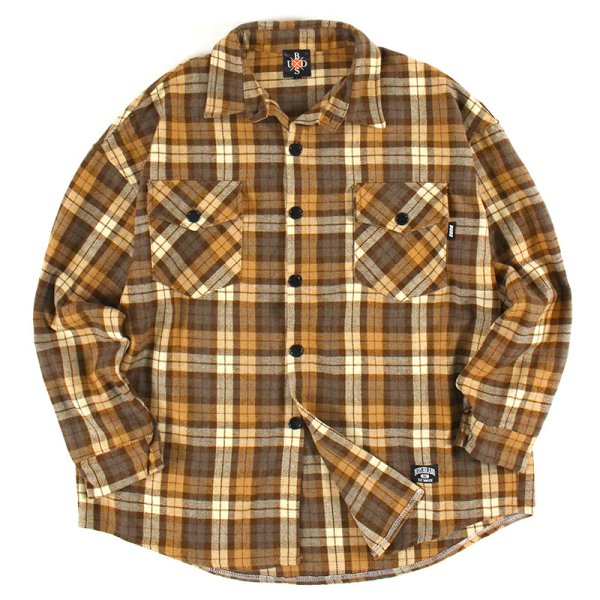 画像1: BUDS（バッズ）“ROUND HEM CHECK HEAVY  SHIRTS” (1)