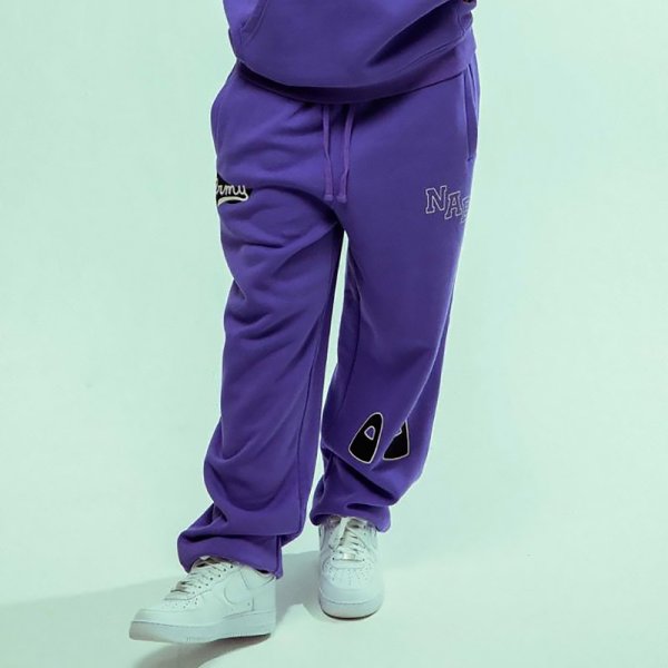 画像1: 【ラストXLのみ】GRIMEY / GRMY (グライミー) “NABLUS SWEATPANTS - VIOLET” (1)