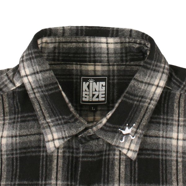 画像3: 【ラストXLのみ】KINGSIZE(キングサイズ)“BLACK CHECK SHIRT” (3)