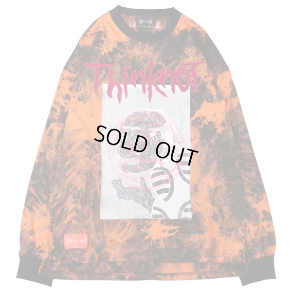 画像1: 【ラストXLのみ】THINK[真紅] (シンク) “ThinKnoT ロングスリーブ Tee” (1)
