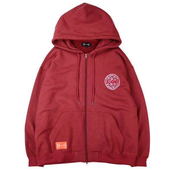画像2: THINK[真紅] (シンク) “ThinKnoT ジップ フーディ” (2)