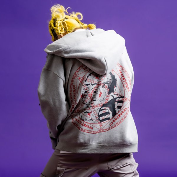 画像15: 【ラストLのみ】THINK[真紅] (シンク) “ThinKnoT ジップ フーディ” (15)